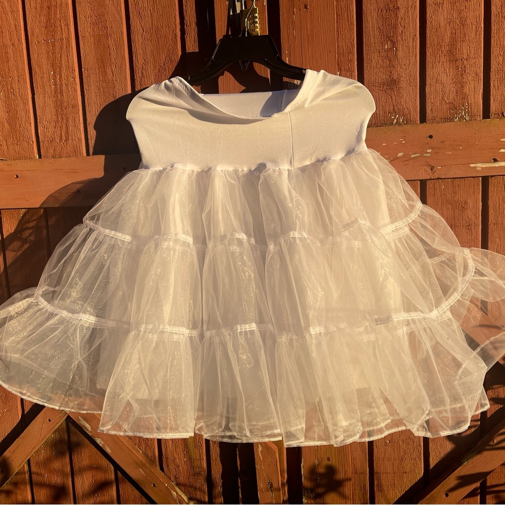Charming White Tulle Dress